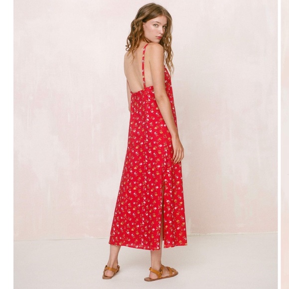 Christy Dawn Orchid Dress Large NWT crimson garden red floral - Picture 2 of 12